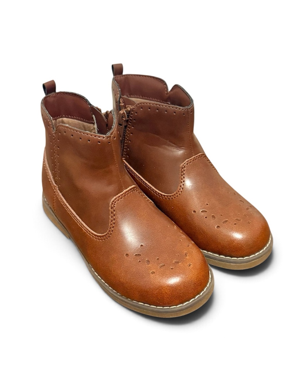 Stride Rite Leather Boots Stella Brown Youth Girls Size 11 Like New